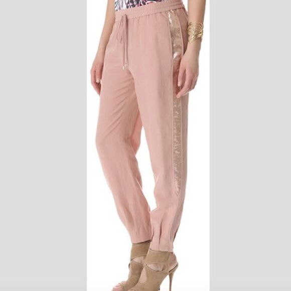 Diane Von Fursetenberg Kamaris Peach Buff pants - Picture 2 of 6